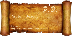Peller Dezső névjegykártya